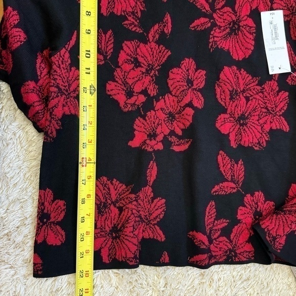 Liz Claiborne Womens Crew Neck Elbow Floral Pullover Sweater size Small - Picture 10 of 12